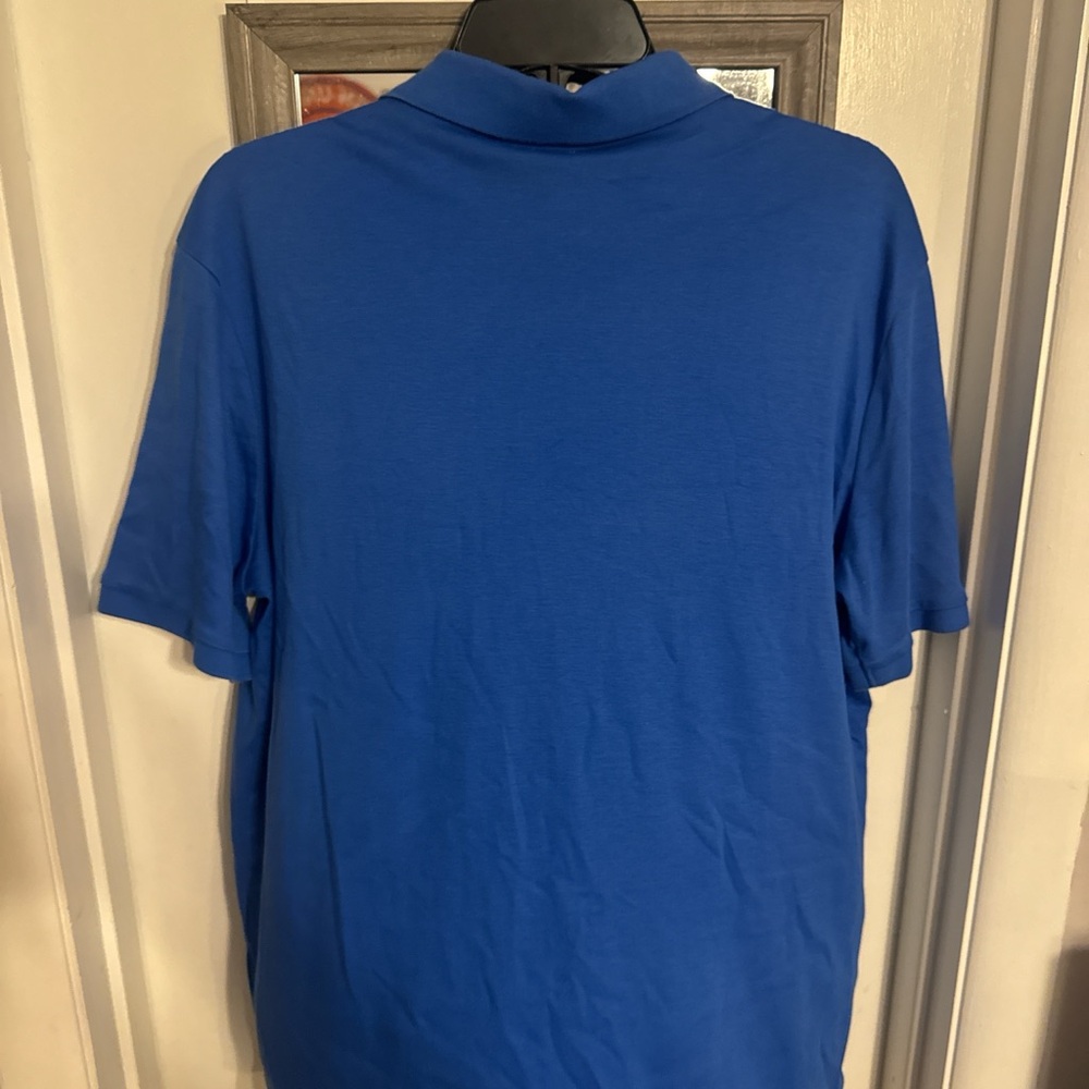Polo by Ralph Lauren Men's Classic Blue Polo Shirt with Orange Pony - Picture 3 of 3